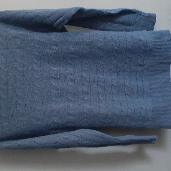 Lauren ralph Lauren blue cashmere and lambswool  blend sweater size medi… - Picture 6 of 11